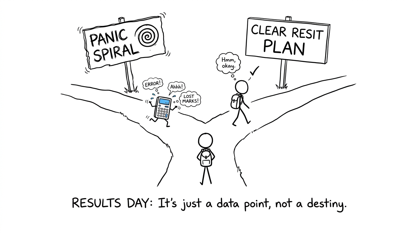 A student choosing a clear resit plan instead of a panic spiral