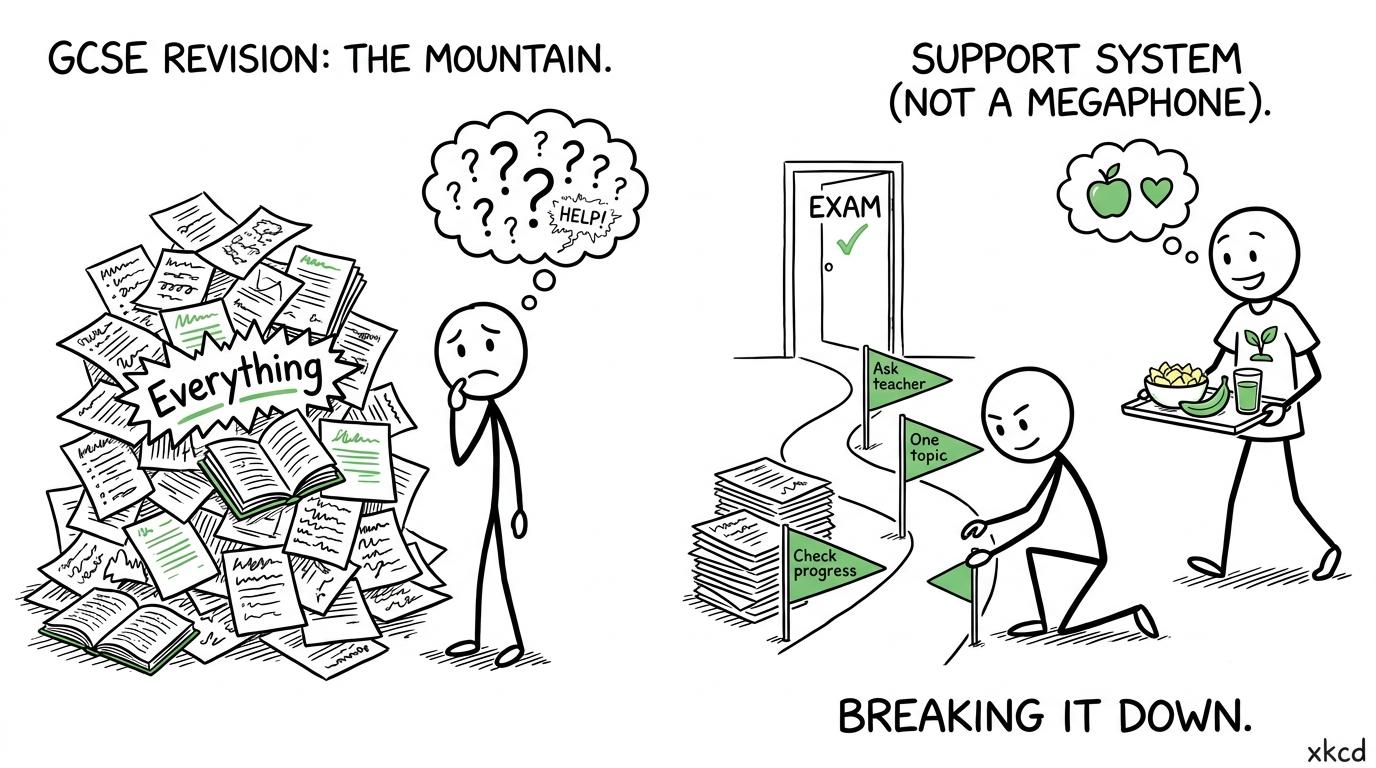 A student turns an impossible revision mountain into three manageable actions