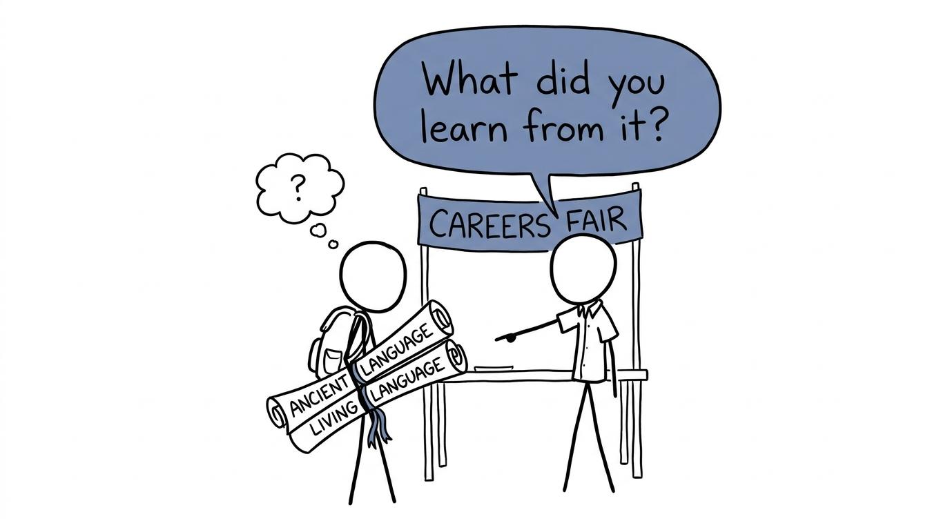 A student asks an employer what really matters about two language GCSEs