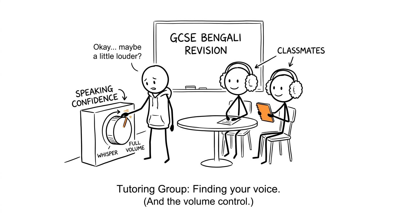 A student discovering their speaking confidence in a small group