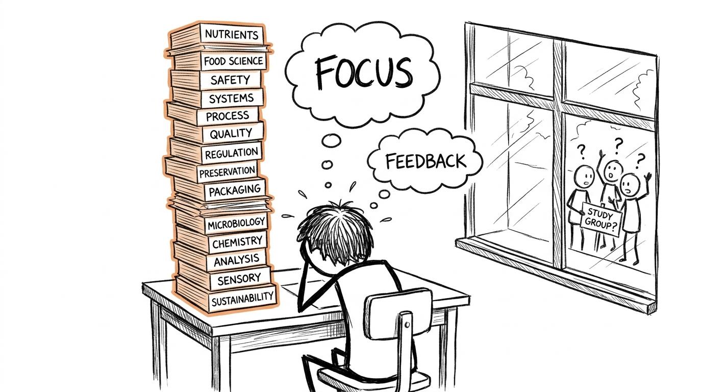 A student deciding between focused solo revision and useful feedback from friends
