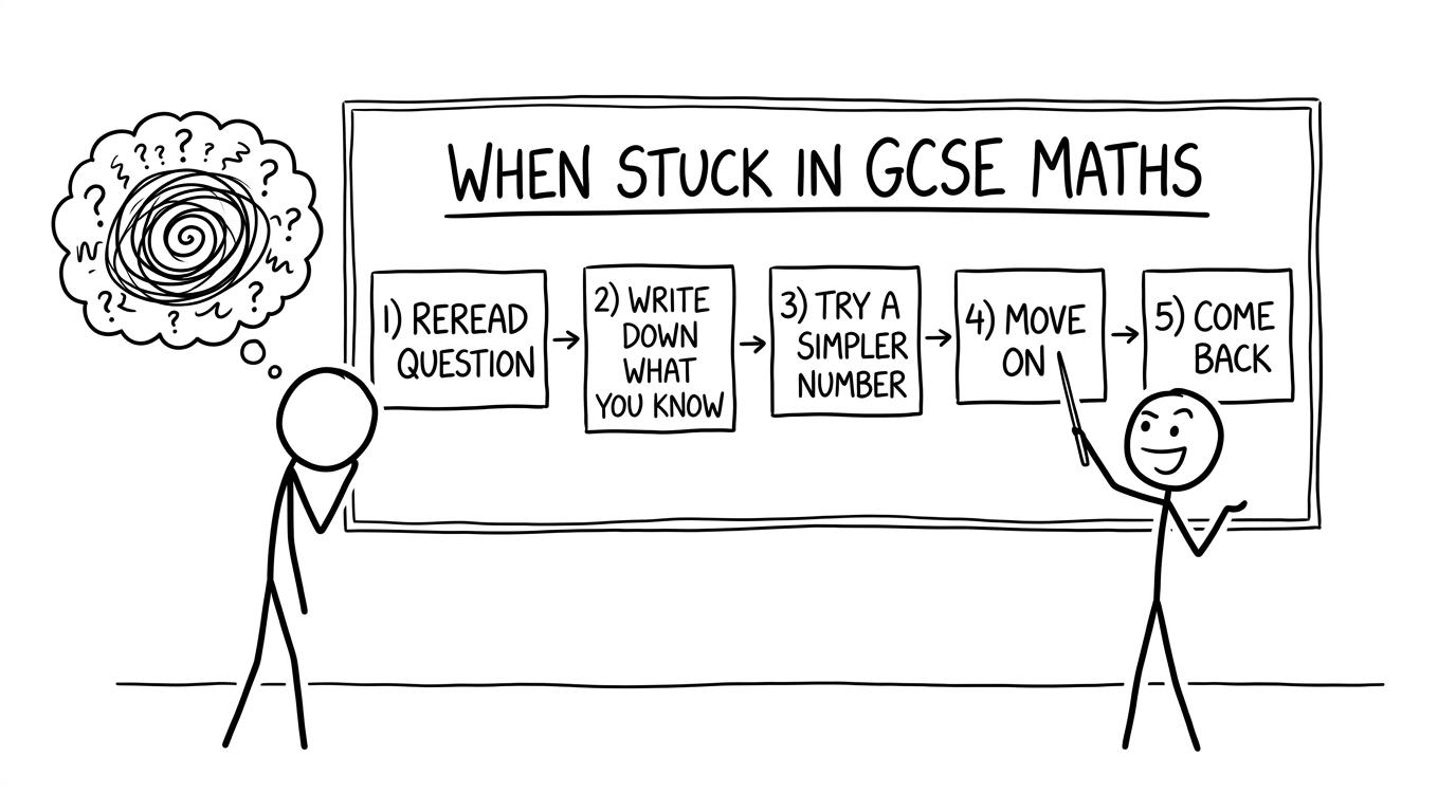 When stuck in GCSE maths: a flowchart