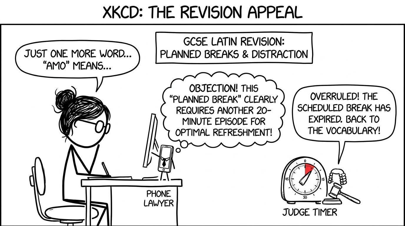A phone arguing that a revision break needs another episode