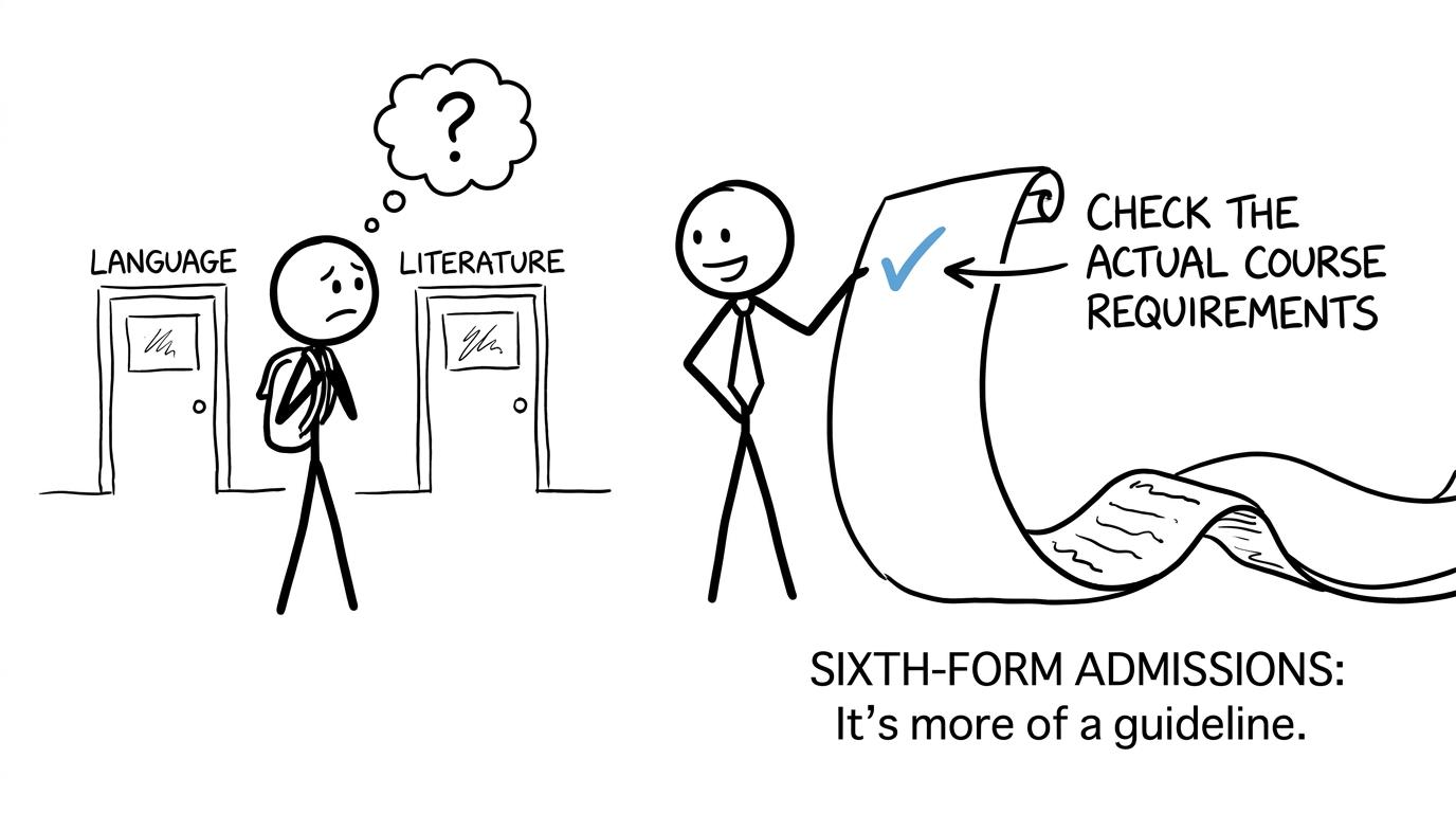 A student discovers that the actual entry requirements matter more than guessing