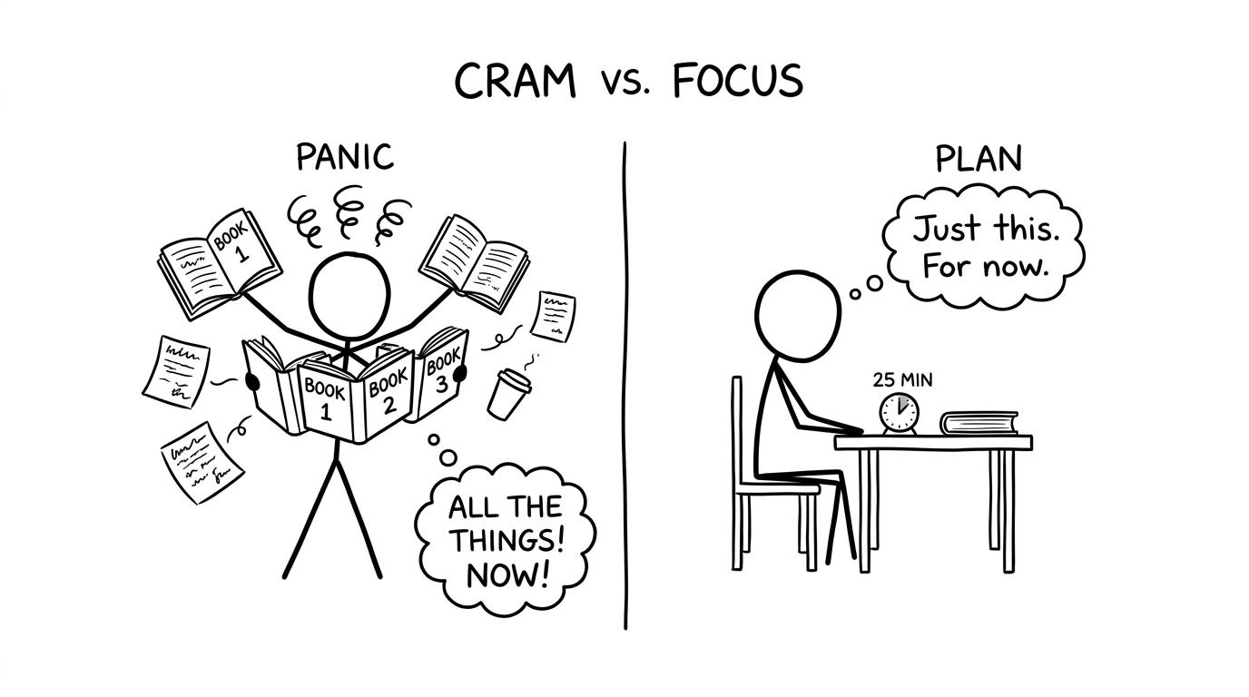 Plan vs panic in exam week