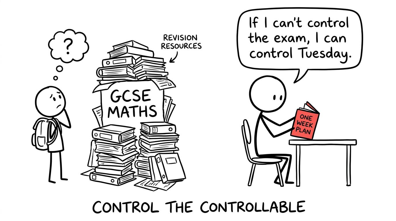 Student chooses a one week plan over a huge pile of resources