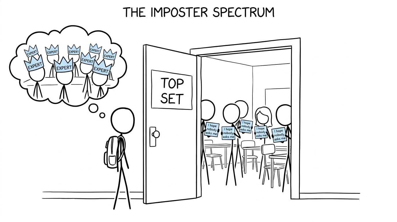 A top-set pupil imagines that everyone else is secretly an expert