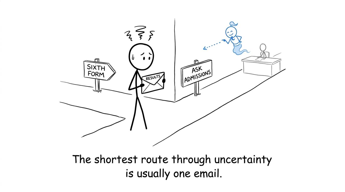 A student discovers that one email can shorten the route through sixth form uncertainty
