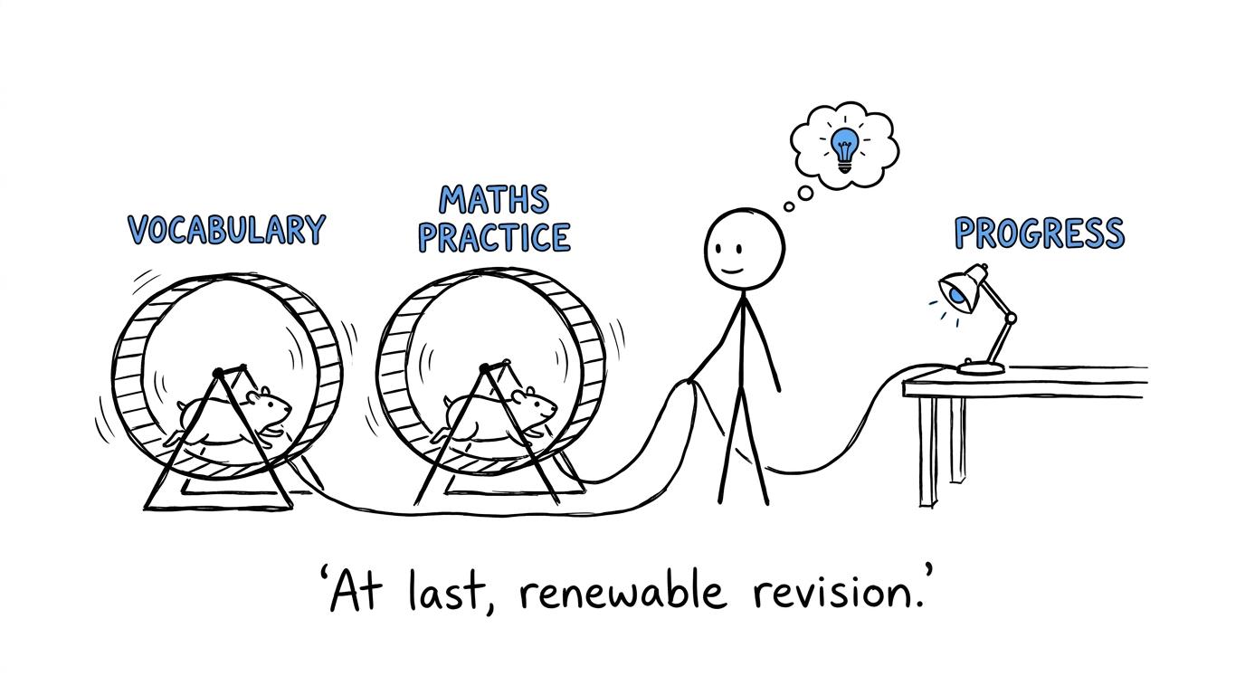 Two revision wheels powering the same lamp of progress
