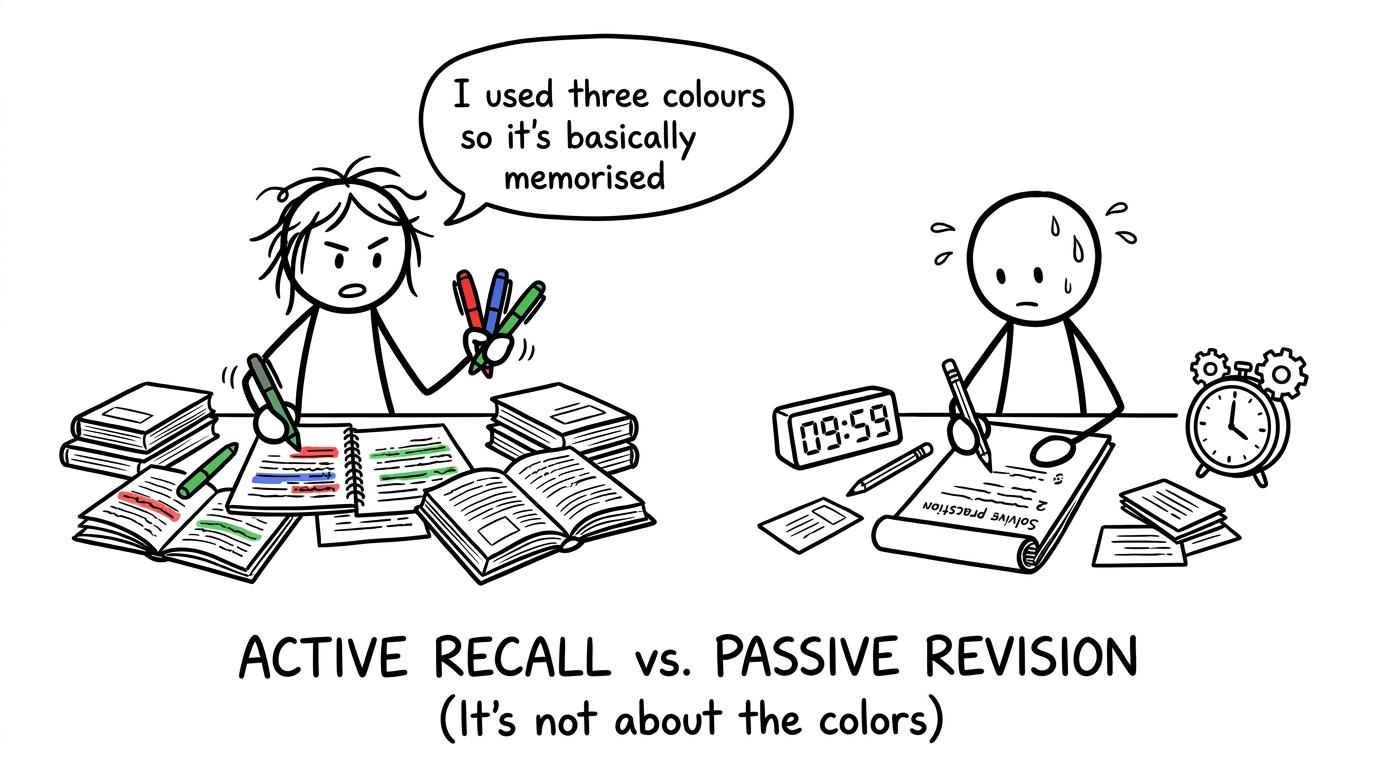 Active recall vs highlighting