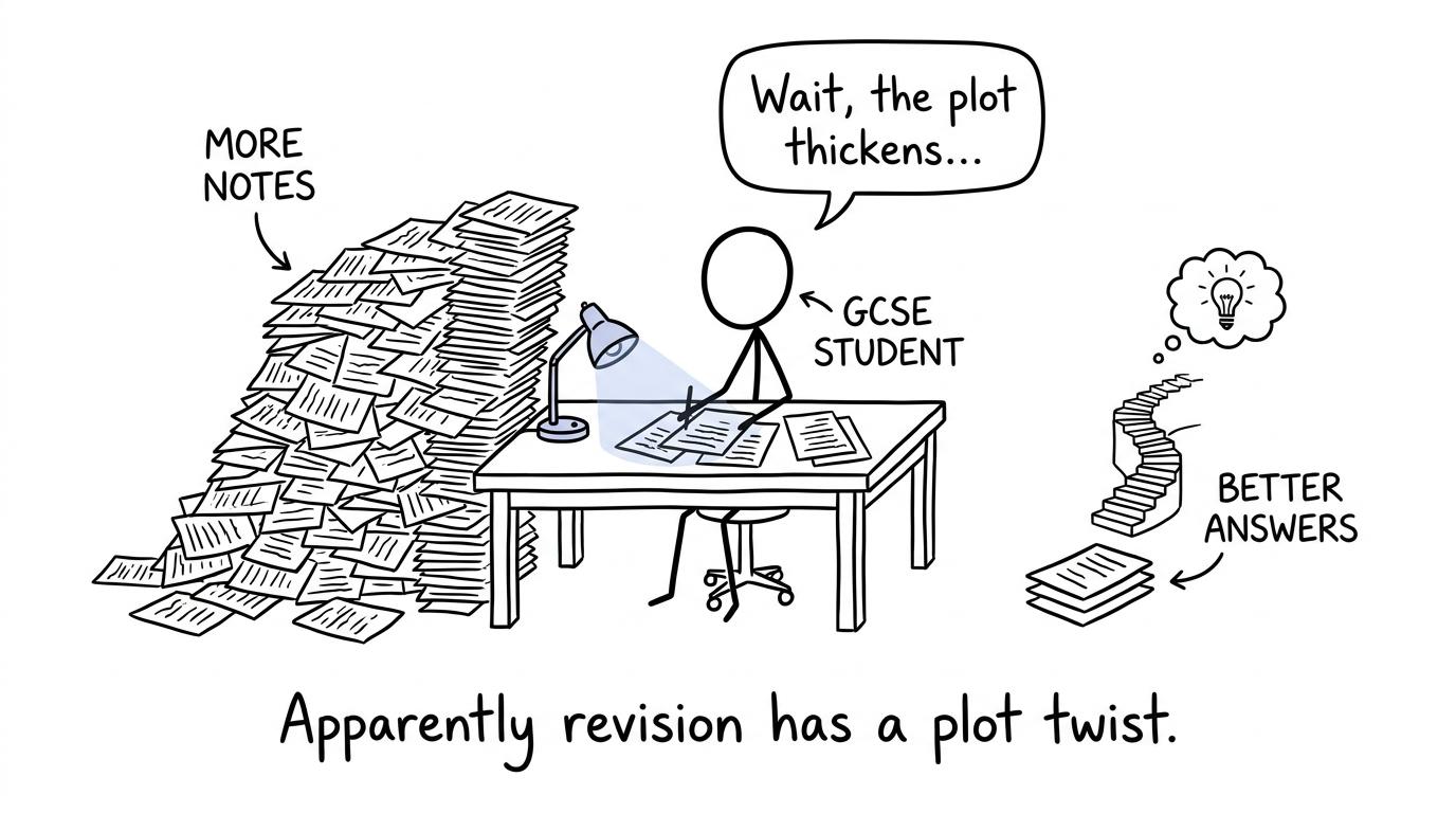 A student discovers that better answers matter more than a mountain of notes