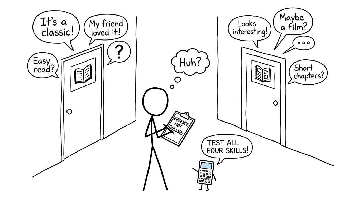 A student choosing between two language GCSE routes using evidence rather than guesses