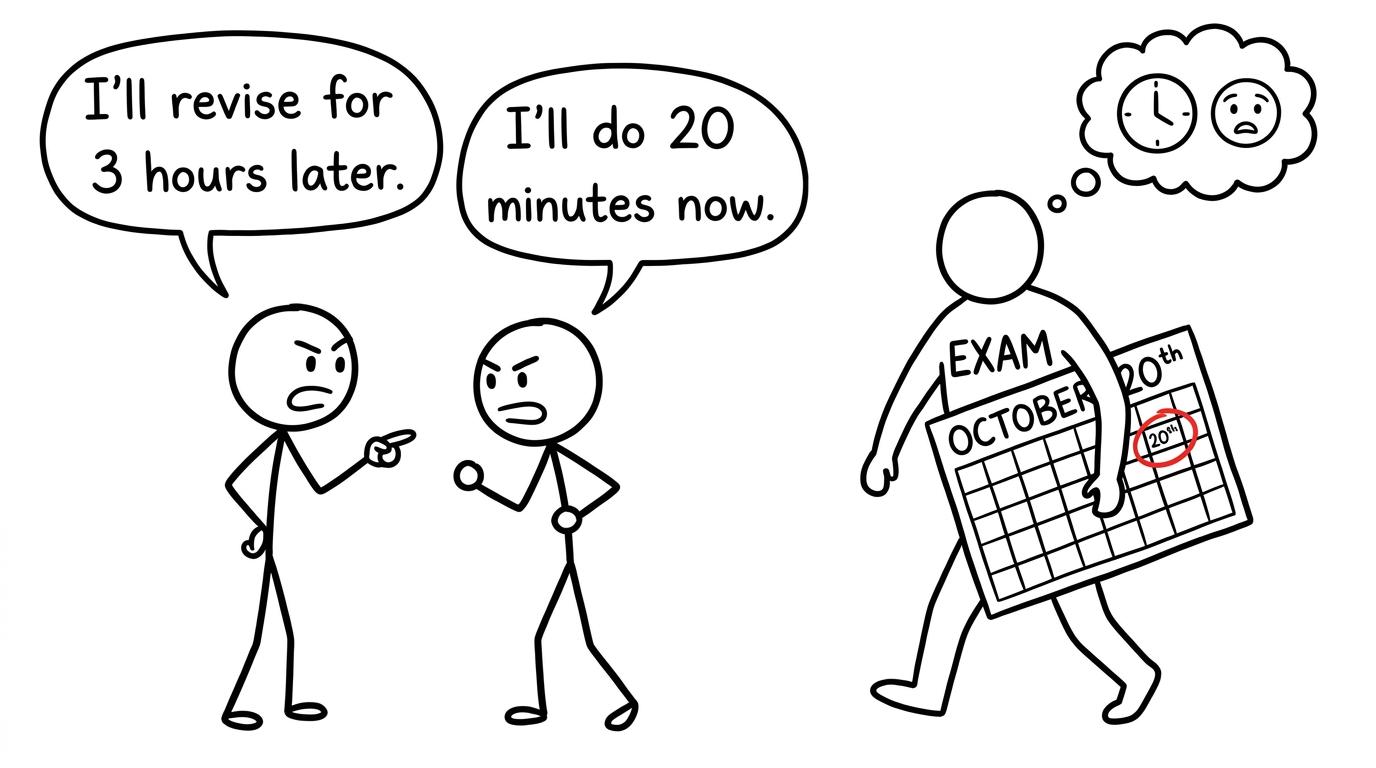Procrastination vs 20 minutes