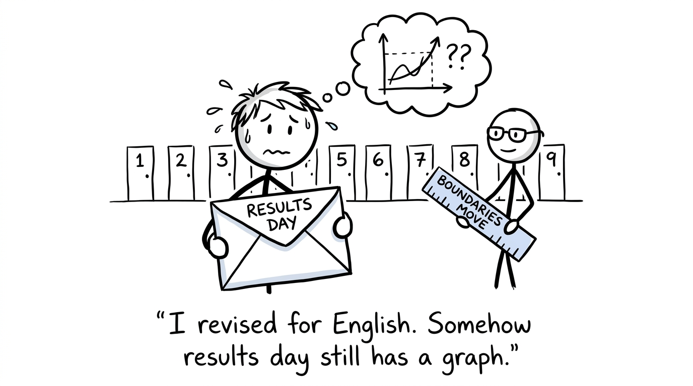 A student discovers that results day has its own mysterious graph