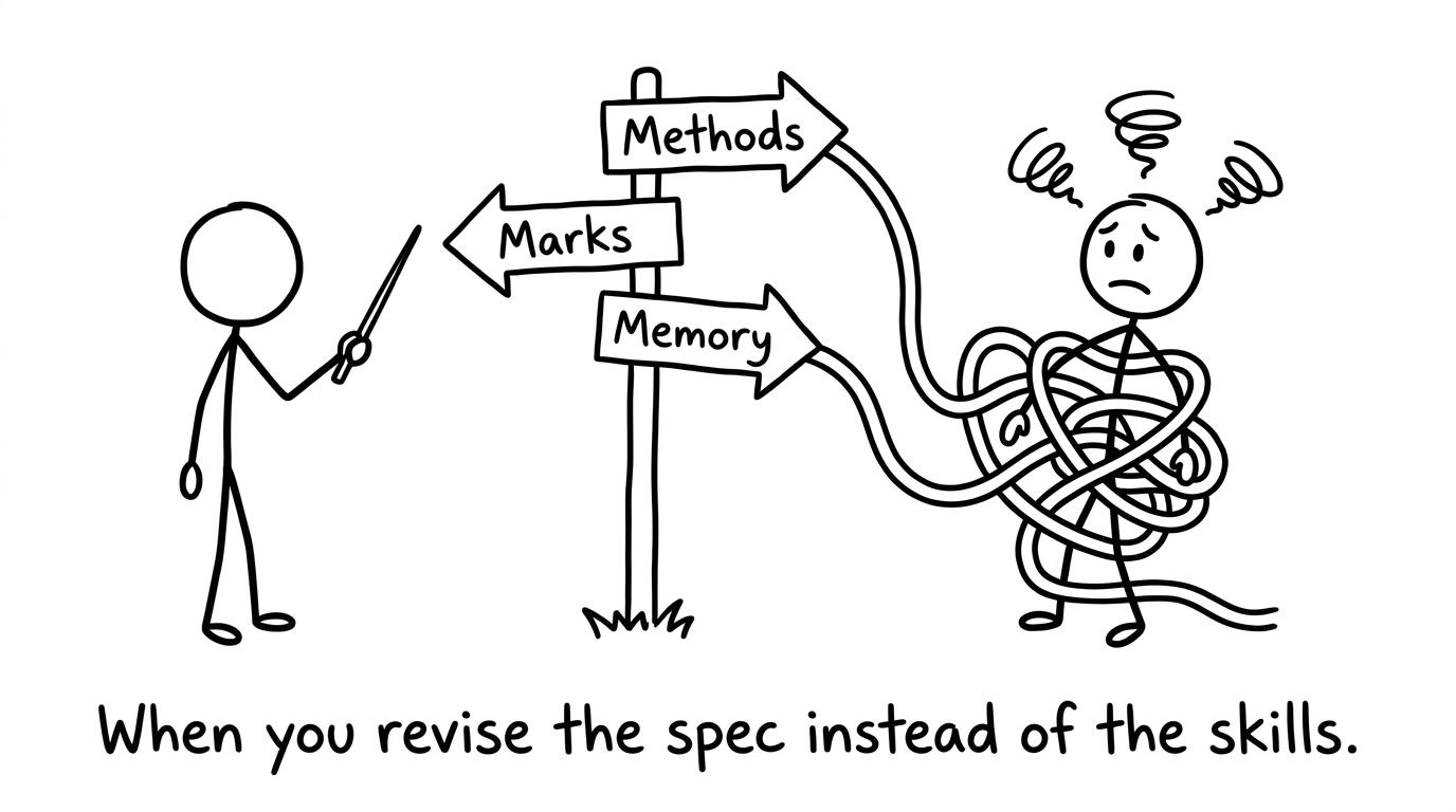 Teacher signpost: Methods vs Marks vs Memory