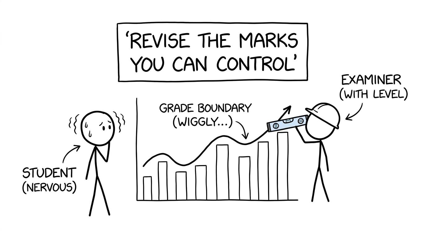 A student watches a grade boundary move while focusing on controllable revision