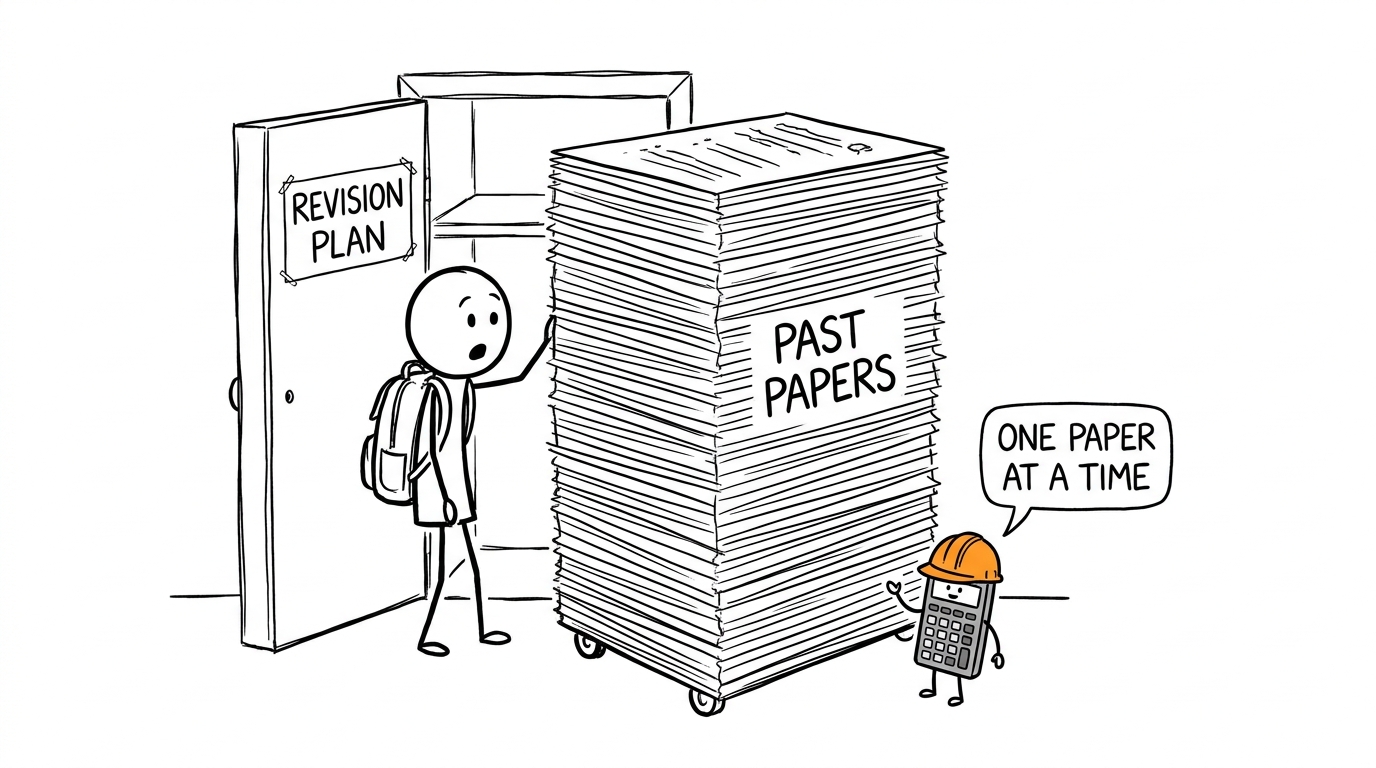 A student discovering an enormous but organised resit plan
