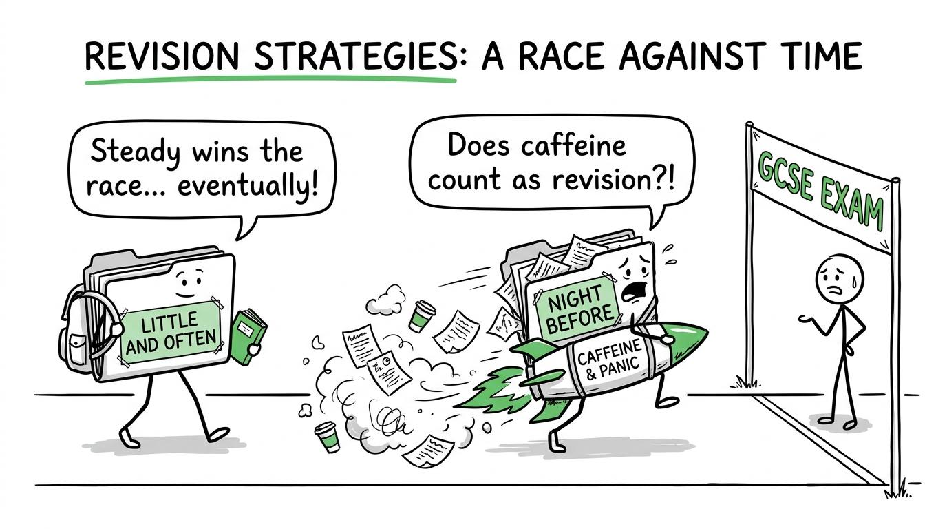Two revision strategies race towards the exam