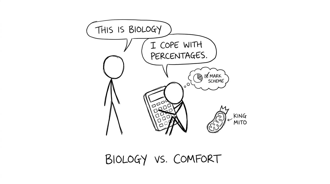 This is Biology... I cope with percentages