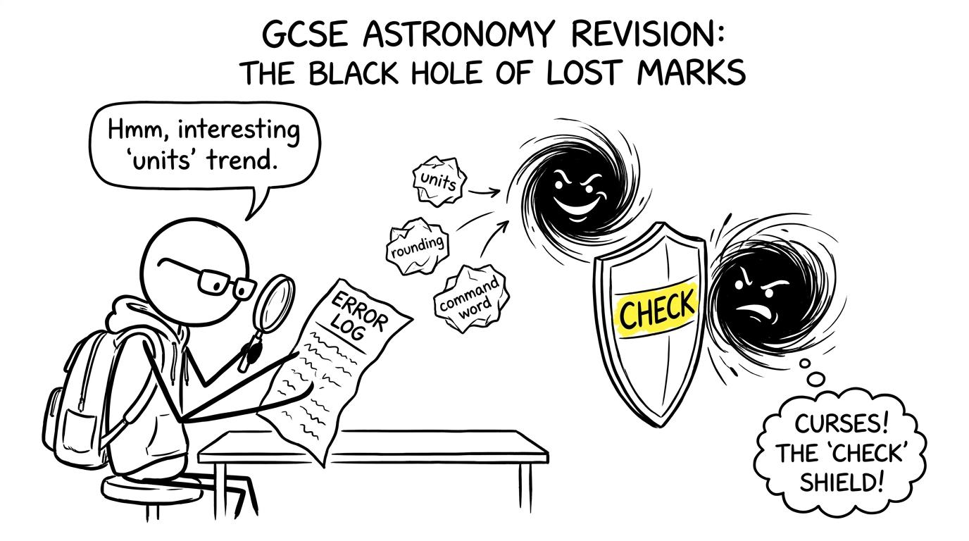 A student protecting marks from a mischievous black hole of avoidable errors