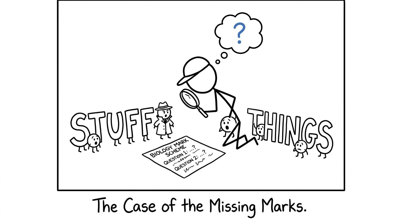 A detective investigates vague words in a biology answer