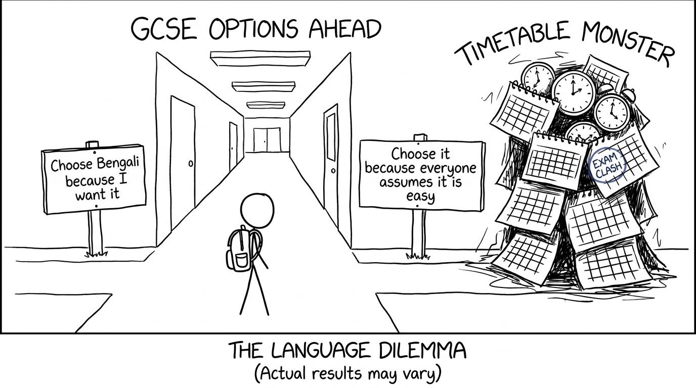 A student discovers that the supposedly easy path leads to a timetable monster
