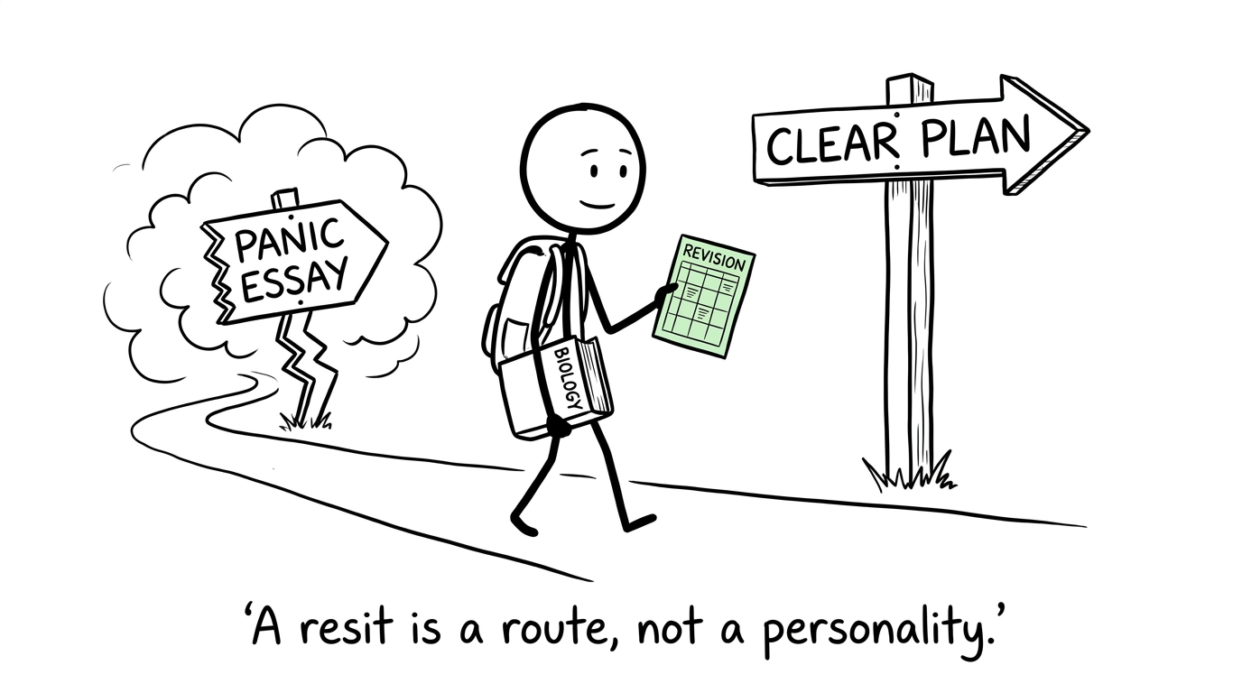 A student choosing a clear plan after results day