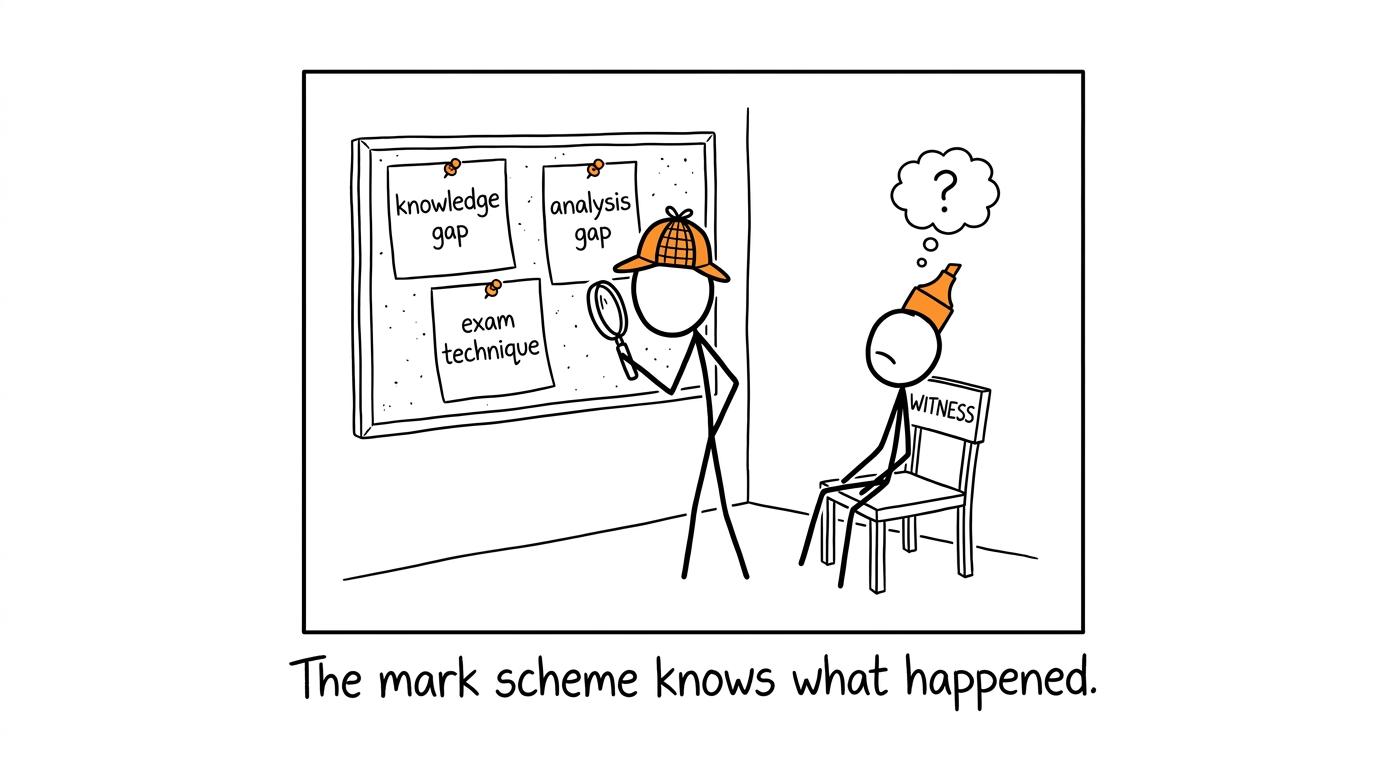 A revision detective investigates knowledge, analysis and exam-technique clues