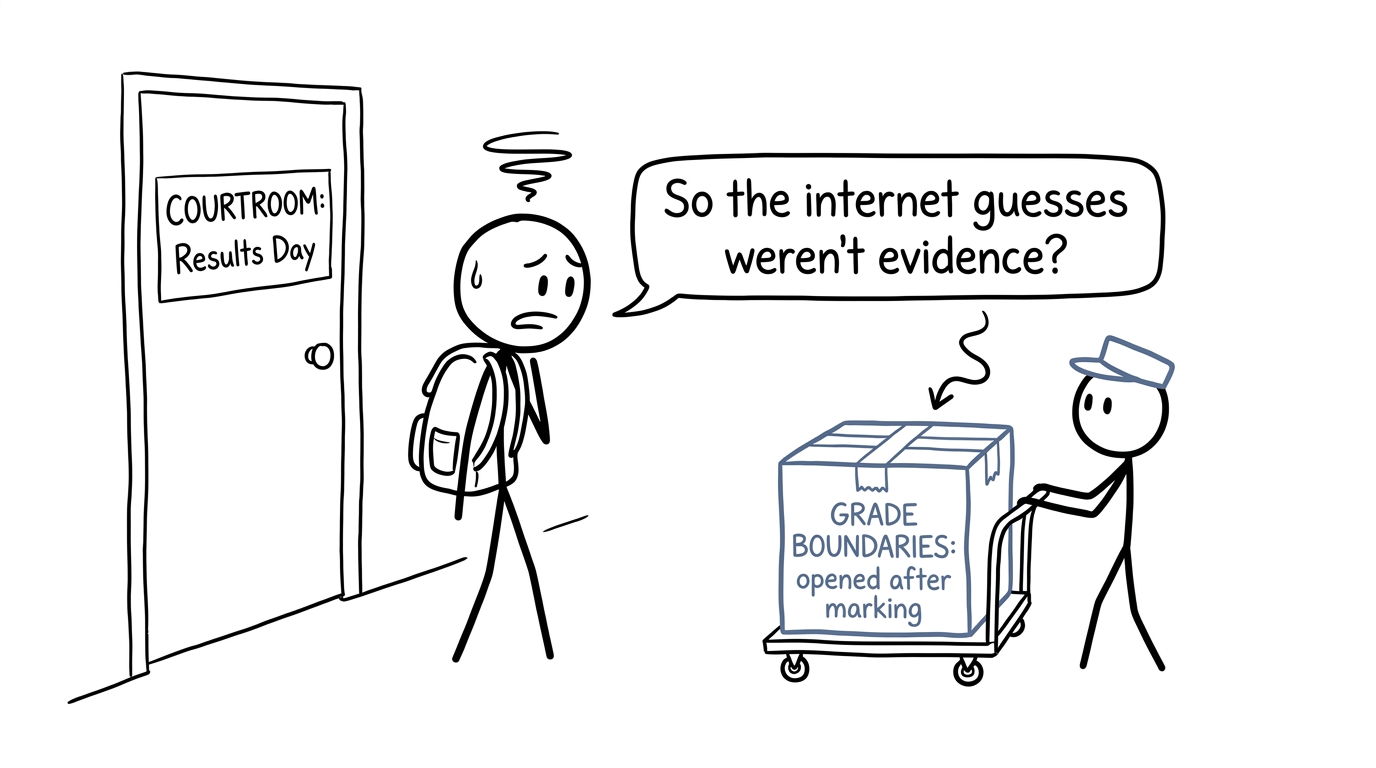 A student discovers that predicted boundaries are not evidence