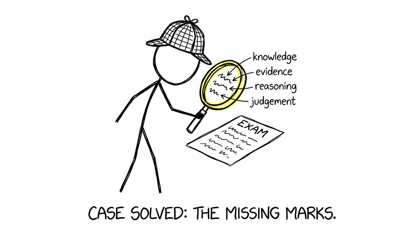 A student detective investigates the mystery of missing exam marks
