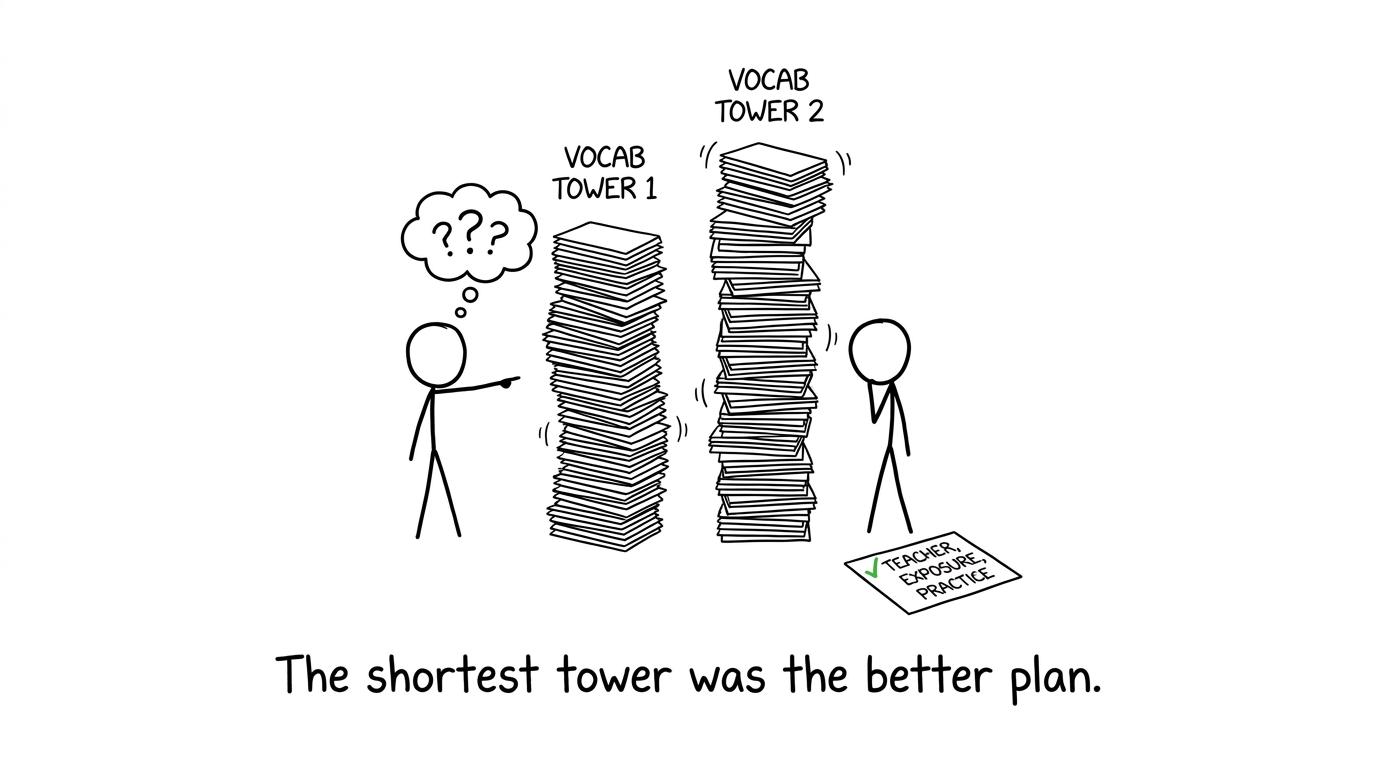 Students discover that practical support matters more than towering flashcard piles