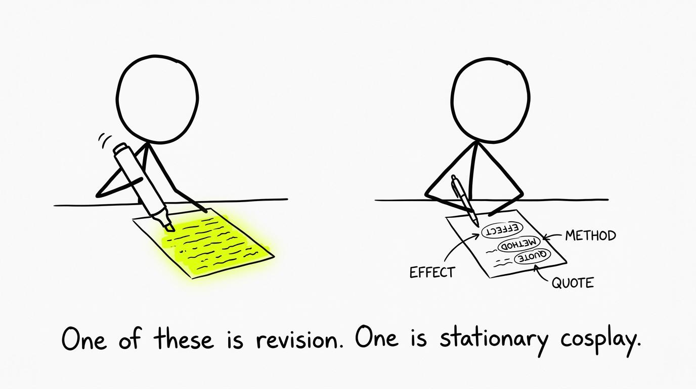 Highlighting vs real revision