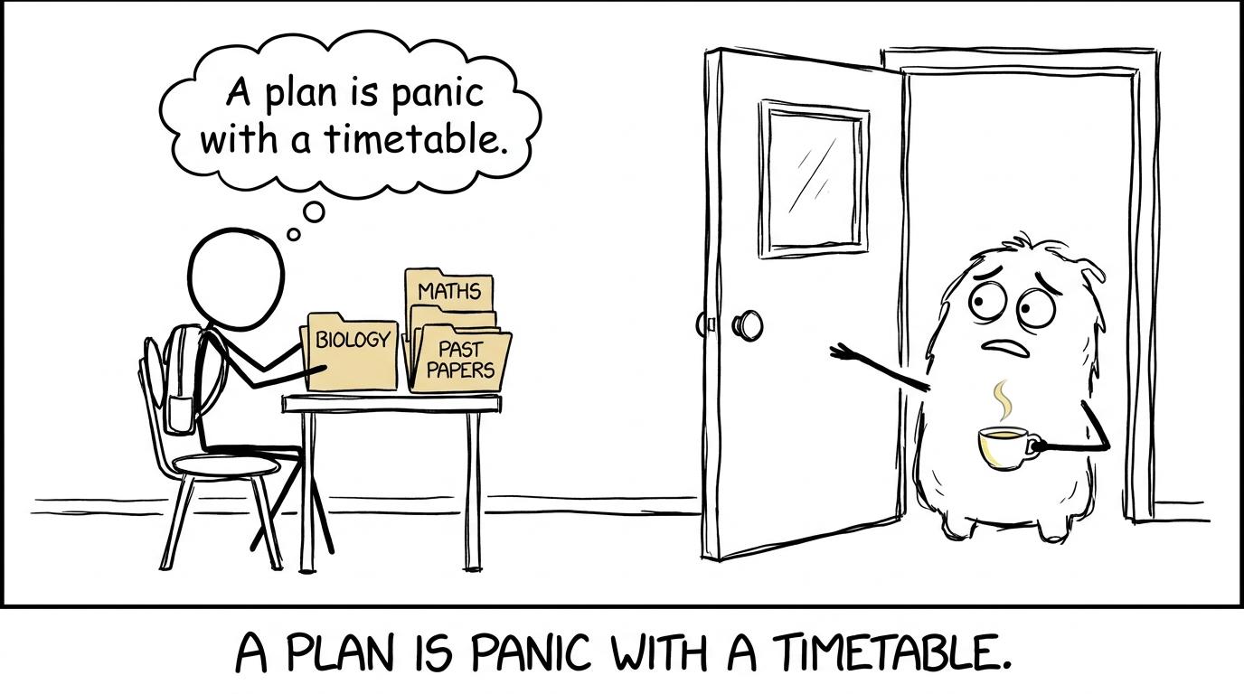 A student turns exam panic into an organised revision plan