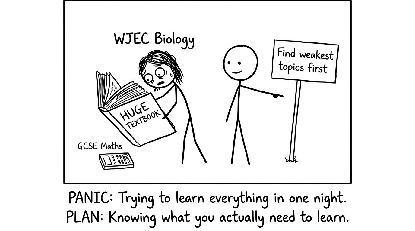 A student torn between Biology panic and a maths plan