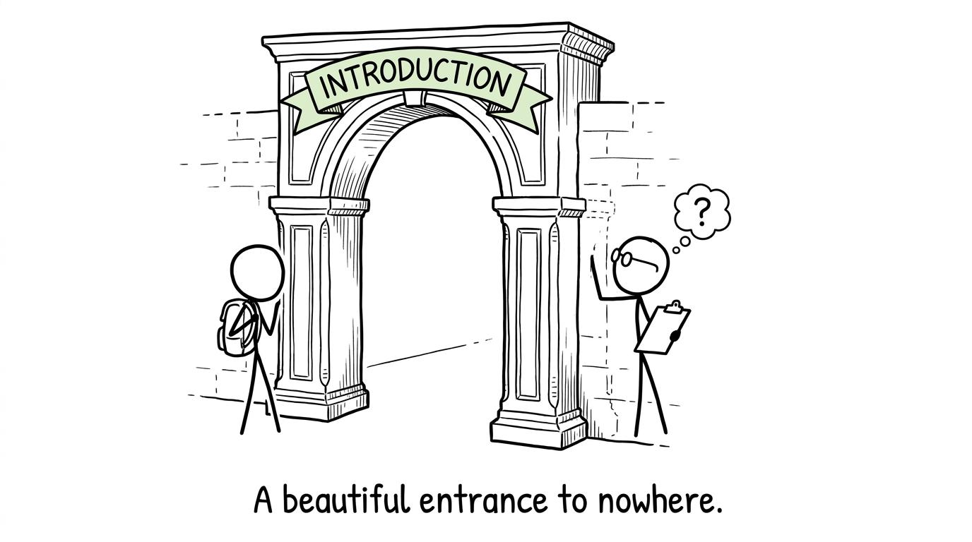 An impressive introduction leads to no essay