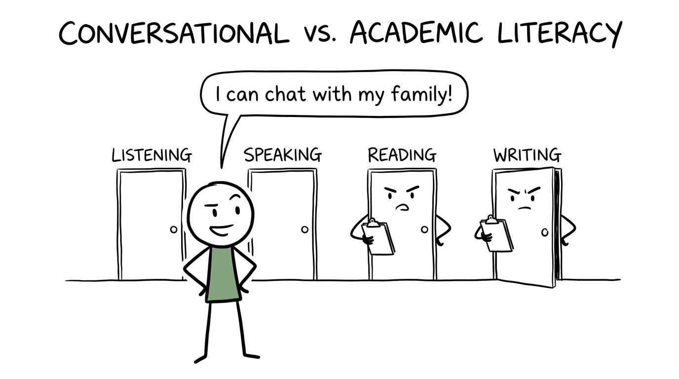 A conversational Arabic speaker meets the four rather formal exam skills
