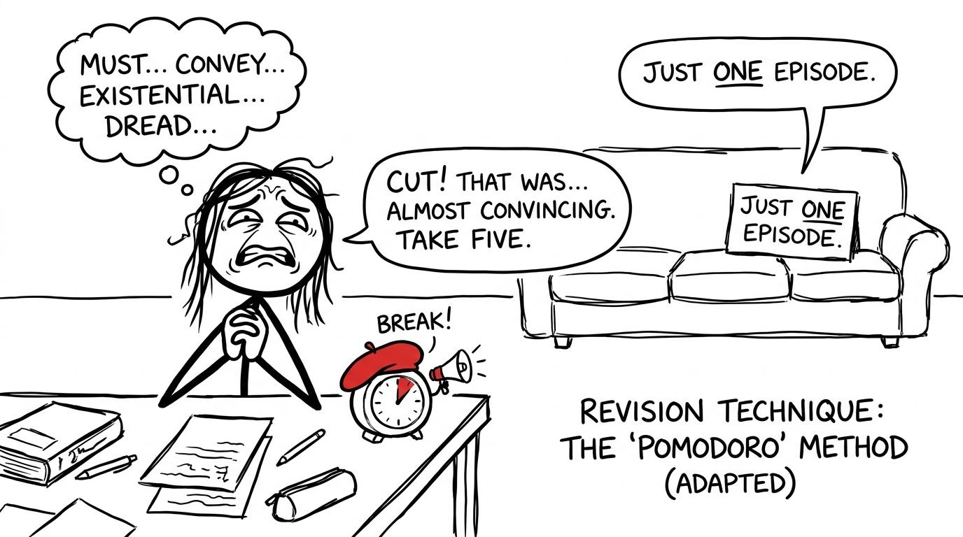 A timer acting as the director of a GCSE revision session