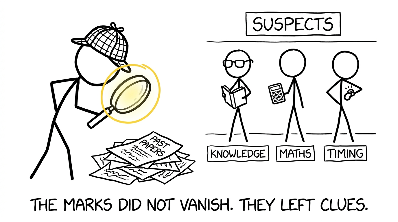 A student detective investigates where the marks went