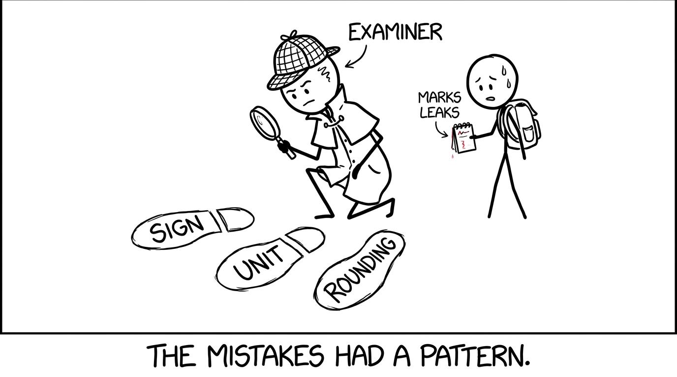 A detective discovers that lost maths marks have a pattern