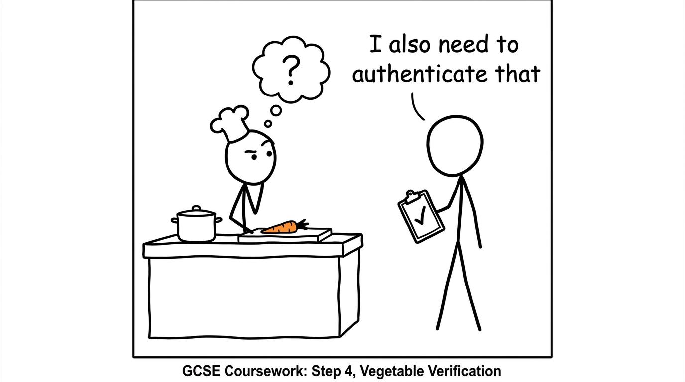 A candidate discovers that even a carrot may need authenticating