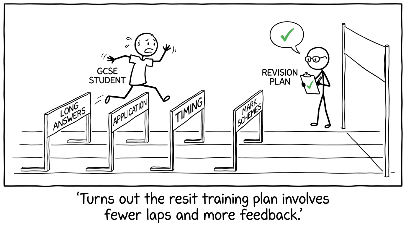 A GCSE PE resit training course made from exam technique hurdles