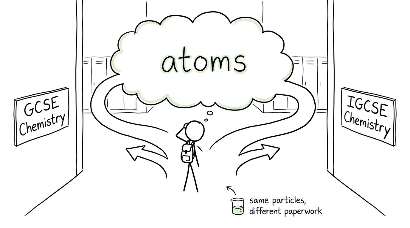 A student discovers that both Chemistry routes lead to atoms