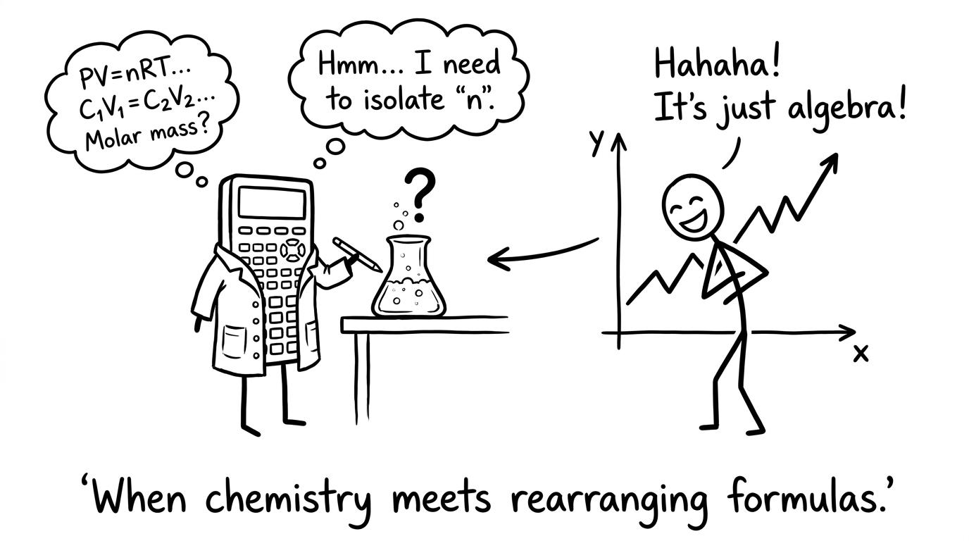 Chemistry meets rearranging formulas