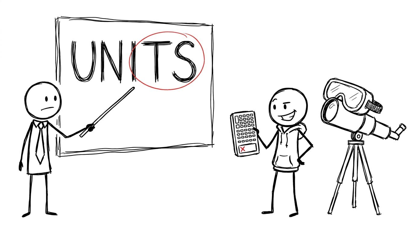 An examiner points towards the units warning while a telescope wears safety goggles