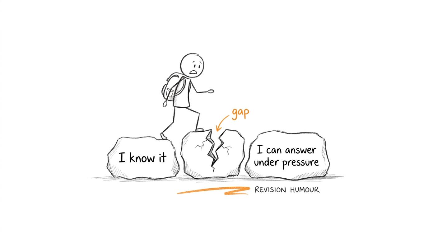 A student crossing from knowing to explaining while discovering a gap