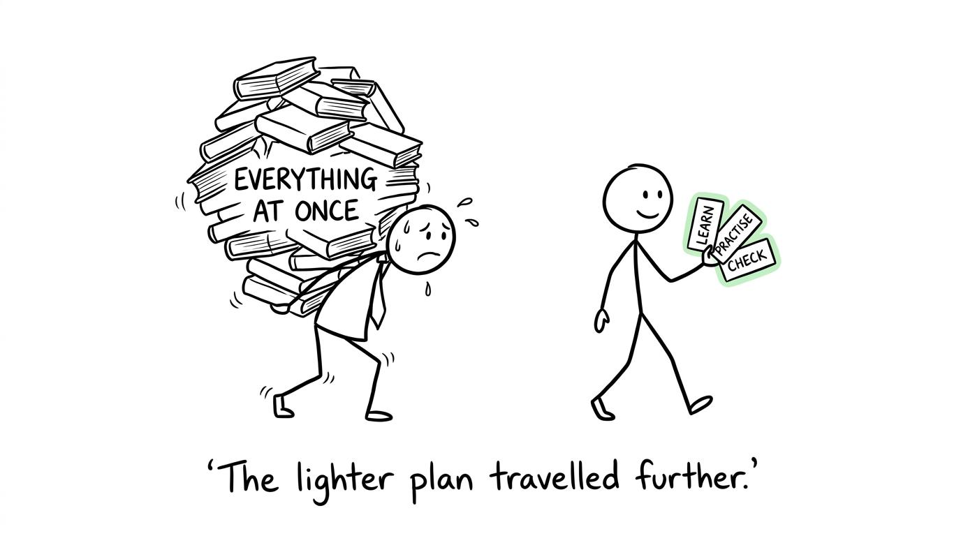 A small repeatable revision plan proves easier to carry