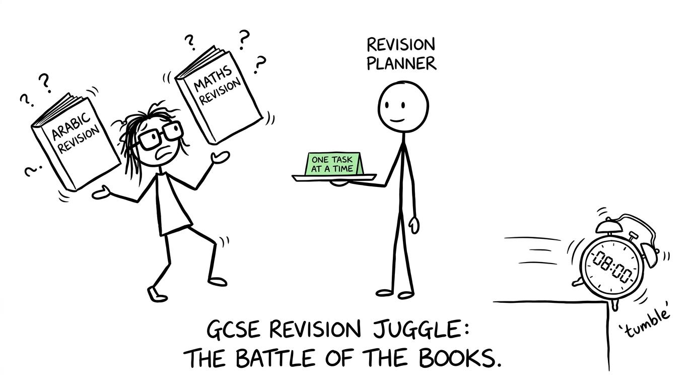 A calm planner helps a student stop juggling every GCSE subject at once