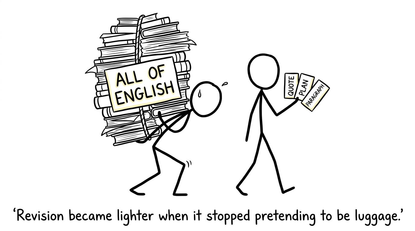 A student discovers that small revision tasks are easier to carry