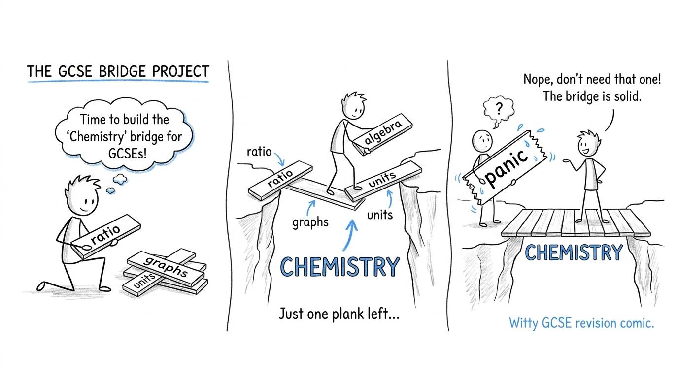 A student builds a bridge between maths and chemistry