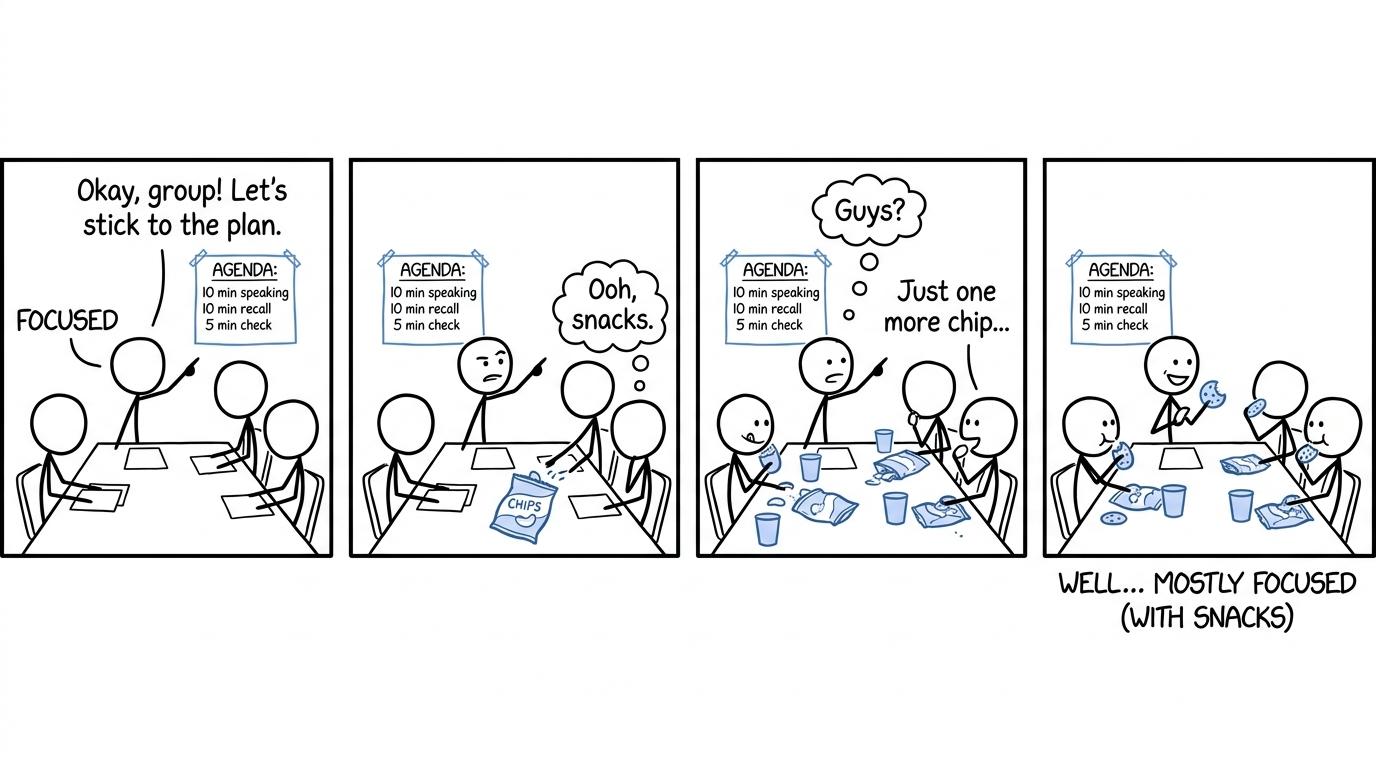 A revision group discovers why an agenda matters